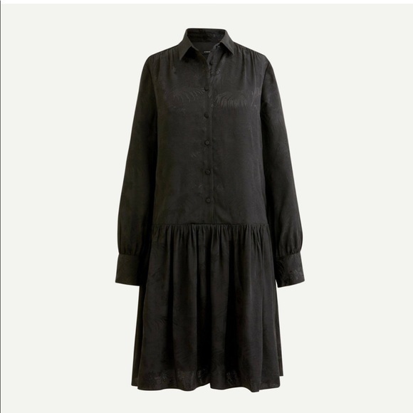 NWT Jcrew Black Shirt Dress XS - Picture 2 of 8